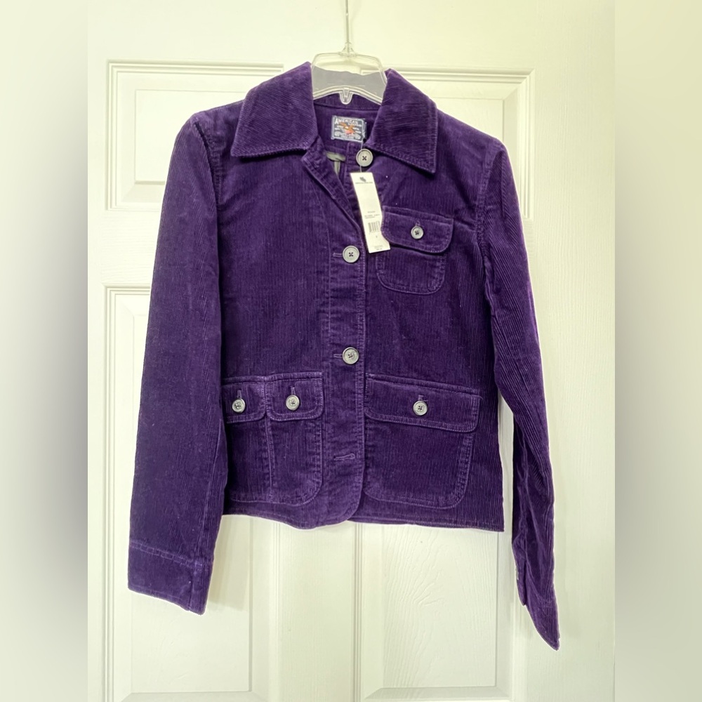 American living rich purple corduroy jacket